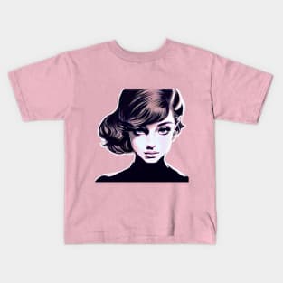 Audrey Hepburn Modern Pop Art Design Kids T-Shirt